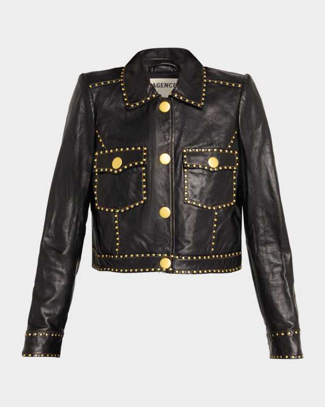Winsome Studded Leather Jacket